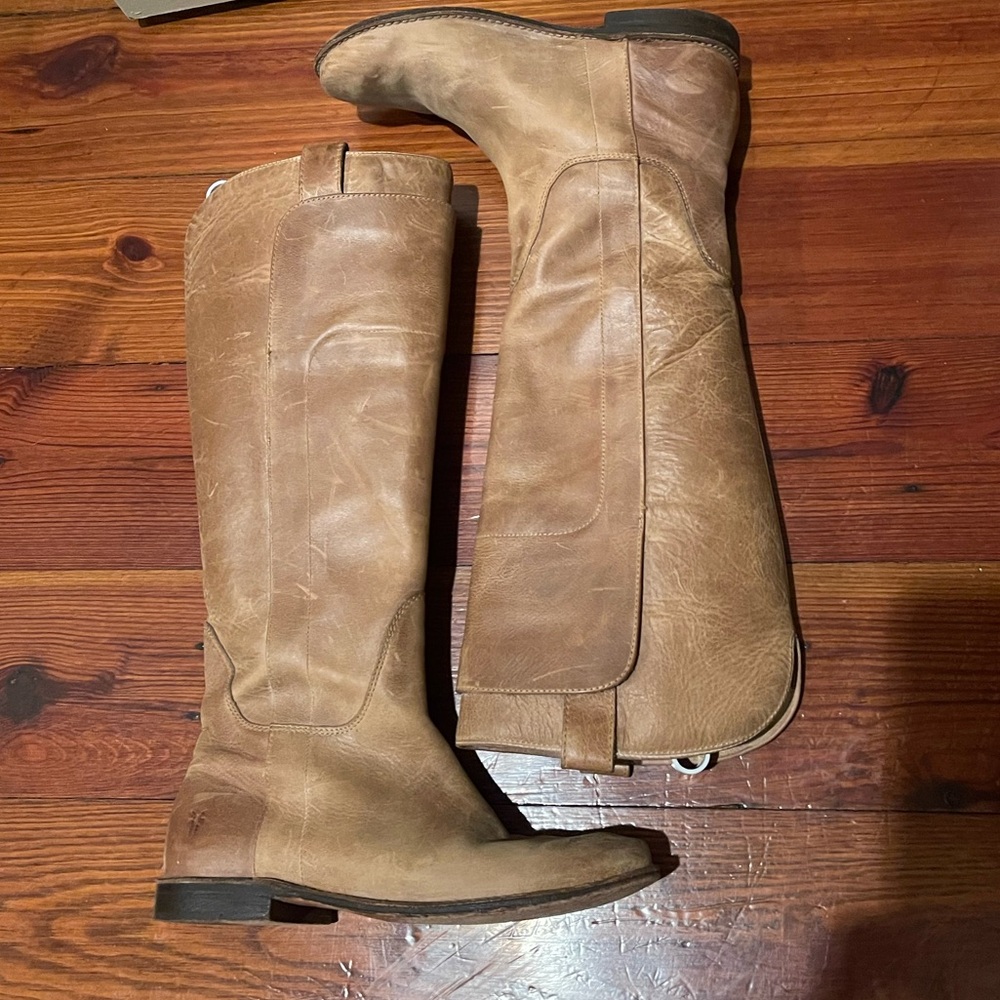 Tan Frye Leather Boots